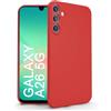 N NEWTOP Cover Compatibile per Samsung Galaxy A26 5G, Custodia TPU SOFT Gel Silicone Ultra Sottile Flessibile Case Posteriore Protezione Fotocamera Anti Urto Guscio Scocca Colorato Fina (Rosso)