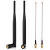 Nelawya 2 X 868 MHz LoRa Antenna Omnidirezionale 3dbi Gain SMA Male per Meshtastic ESP32 OLED Board + Cavo di Prolunga IPEX da 15 cm