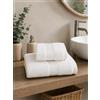 Batik Asciugamano Bagno - 100% cotone - 2 pezzi Linea Bagno Coccola - Bianco