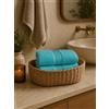 Batik Asciugamano Bagno - 100% Cotone - varie misure Ospiti Linea Bagno Coccola - Turchese Confezione da 1 pezzo