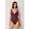 Calzedonia Costume Intero Golden Glow Bordeaux