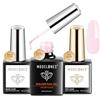 modelones 8 in One Builder Gel e Base Coat Top Coat Gel UV LED Smalto Set 3 X 15 ML Rubber Base UV Smalto per Nail Art Manicure Rosa