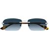Gucci Occhiali da Sole GG1221S 007 Argento/Blu Uomo 56/16/140