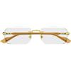 Gucci Occhiali da Vista GG1221O 006 Oro Giallo/Trasparente Uomo 56/16/140