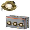 OSRAM Faretto da incasso LED Spot Set Simple DIM, 4,9W 827 ottone, set di 3 interruttori a parete dimmerabili, bianco caldo 2700K