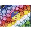 folia 50339 - Pompoms Mix JUMBO GLITTER, 300g di pompon in 12 colori, circa 730 palline di peluche con Ø da 1,5 a 4cm, per creare, decorare e abbellire
