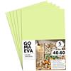 m-office Fogli di Gomma Eva Colorata, Gomma Crepla per Scrapbooking, Scuola, Cartoncini Creativi, Lavoretti, Torte Scenografiche, Scuola o Progetti Artistici 40x60cm (Verde pastello, 5 uds)