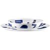 Alessi Itsumo - Yunoki ware NF08S12 - Servizio di Piatti di Design, Uso Quotidiano, Estetica Minimale, in Porcellana Bianca con Decoro Samiro Yunoki, 12 Pezzi