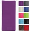 MSV Tappetino da Bagno Antiscivolo Quadro in Gomma 36x76 cm Viola