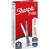 Sharpie S-Gel | Penne gel | Punta media (0,7 mm) | Corpo color blu ghiaccio e bianco perla | Inchiostro blu | Confezione da 12