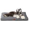 Bedsure Materasso Cani Lavabile Taglia Grande, 120x90 cm Grigio | Tessuto Oxford, cuscino piatto per gabbia, materasso cane da esterno taglia grande, pieghevole e facile da trasportare