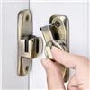 Litensh Chiusura a ribalta per porta, chiavistello per porta granaio da 90/180 gradi, serratura per porta ad angolo retto, hardware per chiavistello per porta, chiusura antiruggine spessa e robusta