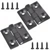 LATRAT 2 cerniere pieghevoli in metallo, 50 x 50 mm, per giardino, barca o ingegneria meccanica, colore nero