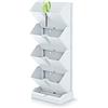 Prosperplast Vaso di fiori Prosperplast Mini Cascade verticale in plastica in colore bianco 19,5 (lunghezza) x 11,4 (larghezza) x 47,5 (altezza) cm con forbici da