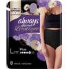 Always Discreet Boutique mutandine nere taglia L 8 pz Slip per l'incon