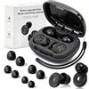 Qhpbuy Tappi Orecchie Dormire, 50 dB Tappi per Orecchie Antirumore, Design Ergonomico Earplugs Gel Morbido, Lavabile e riutilizzabile 4 Paia Tappi Intercambiabili, per Chi Dorme di Lato per Viaggi Studio
