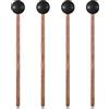 Psyqtsuary 4 mazzuole in acciaio per tamburo lingua, mazzuole per xilofono, martello glockenspiel, martello per percussioni in gomma di legno da 14,5 cm, bacchette in gomma per bambini, bacchette per percussioni