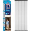 Tesa Insect Stop Zanzariera Lamellare per Porta Standard - Zanzariera in 4 Pezzi con Nastro Adesivo Attacca & Stacca - senza Perforazione - Antracite, 95 cm x 220 cm