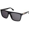 Gucci GG0748S 001 | Occhiali da Sole Graduati o Non Graduati | Prova Online | Unisex | Plastica | Quadrati | Nero | Adrialenti