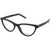 Saint Laurent SL M138 002 | Occhiali da Vista Graduati | Prova Online | Plastica | Cat Eye, Ovali / Ellittici | Marrone, Havana | Adrialenti