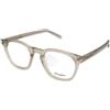 Saint Laurent SL 28 OPT 005 | Occhiali da Vista Graduati | Prova Online | Plastica | Quadrati | Avorio, Trasparente | Adrialenti