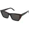Saint Laurent SL 276 Mica 002 | Occhiali da Sole Graduati o Non Graduati | Prova Online | Plastica | Cat Eye, Ovali / Ellittici | Marrone, Havana | Adrialenti