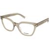Saint Laurent SL 748 005 | Occhiali da Vista Graduati | Prova Online | Plastica | Cat Eye | Avorio, Trasparente | Adrialenti