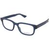 Gucci GG1584O 007 | Occhiali da Vista Graduati | Prova Online | Plastica | Rettangolari | Blu, Trasparente | Adrialenti