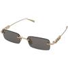 Gucci GG1808S 003 | Occhiali da Sole Graduati o Non Graduati | Prova Online | Metallo | Rettangolari | Oro | Adrialenti