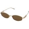 Gucci GG1802S 005 | Occhiali da Sole Graduati o Non Graduati | Prova Online | Metallo | Ovali / Ellittici | Oro | Adrialenti