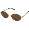 Saint Laurent SL 692 004 | Occhiali da Sole Graduati o Non Graduati | Prova Online | Metallo | Ovali / Ellittici | Oro | Adrialenti