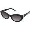 Saint Laurent SL M115 002 | Occhiali da Sole Graduati o Non Graduati | Prova Online | Plastica | Cat Eye, Ovali / Ellittici | Nero | Adrialenti