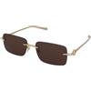 Gucci GG1703S 004 | Occhiali da Sole Graduati o Non Graduati | Prova Online | Metallo | Rettangolari | Oro | Adrialenti