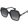 Gucci GG1072S 001 | Occhiali da Sole Graduati o Non Graduati | Prova Online | Plastica | Quadrati | Nero | Adrialenti