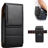 MDJYMYZ Custodia con Clip per iPhone 11,12,13,15,14, 16 Pro Max - Porta Cellulare in Pelle da Cintura Uomo-6.9 Cintura Fondina con Slot Carte Magnetica per Samsung A53,A34,A52,S25,S24,S23,S22,S21 Ultra, Nero