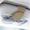 VBGURR Porta Occhiali Auto in Pelle con Chiusura Magnetica, Portaocchiali Auto Universale per Visiere, Supporto per Occhiali da Sole Carte e Biglietti, Accessori Auto (Beige)