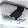 VBGURR Porta Occhiali Auto in Pelle con Chiusura Magnetica, Portaocchiali Auto Universale per Visiere, Supporto per Occhiali da Sole Carte e Biglietti, Accessori Auto (Nero)