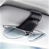 VBGURR Porta Occhiali Auto in Pelle con Chiusura Magnetica, Portaocchiali Auto Universale per Visiere, Supporto per Occhiali da Sole Carte e Biglietti, Accessori Auto (Fibra di Carbonio)