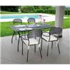 GREENWOOD Tavolo per esterno AMENO 160X100 IN FERRO ANTRACITE RTF23 colore grigio antracite disegno a rete