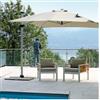 GREENWOOD Ombrellone in alluminio da giardino Quadrato 3 x 3 Greenwood codice 5046 telo grigio chiaro spuncrylic