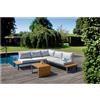 GREENWOOD Set salotto angolare da giardino SET SAINT TROPEZ ANGOLARE in alluminio antracite piano in resin wood SET 143