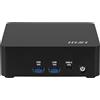 MSI Cubi NUC AI 1UMG-023DE - Intel Core Ultra 5 125H CPU, 8GB DDR5, SSD M.2 da 256GB, USB 10Gbps tipo C e A, Thunderbolt 4 e HDMI 2.1, Wi-Fi 6E, Bluetooth 5.3 - Nero, Windows 11 Pro