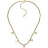 Emporio Armani Collana da donna in ottone con chiusura a moschettone in tonalità oro, Oro polveroso