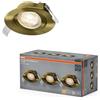 OSRAM Faretto da incasso a LED Spot Set, 4,9W, 2700K, faretto da soffitto 36°, ottone, alluminio/plastica, orientabile, IP20, set da 3