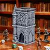 CheurYae Drago Castello Torre Cubo per D&D, DND Gioco Da Tavolo Accessori,3D Resina Cubo Castle (Nessun Cubo Incluso)