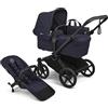 Bugaboo Passeggino Bugaboo Donkey 6 singolo, convertibile in modalità doppia e gemellare, per neonato e bambino piccolo, doppio spazio di archiviazione e borsa laterale, facile da maneggiare con una mano