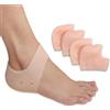 Wonder Care 3 paia di cuscini per tallone in silicone, traspiranti contro lo sperone calcaneare, protezione per tallone per alleviare il dolore al tallone, calzini in gel per proteggere i talloni
