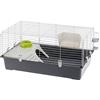 FERPLAST Gabbia Roditori RABBIT 100 per Conigli, Cavie, Porcellini d'India, in Metallo, Accessori inclusi: Mangiatoia, Beverino,Casetta, Ciotola. 95x57xh46cm