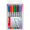 STABILO - Marcatore - OHPen universal Cancellabile | Tratto Medio (1 mm), Astuccio da 8, Colori assortiti