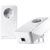 Devolo 8413 Magic 2 LAN: Potenza sfaehiges Power Line Starter Kit con 2400 Mbit/s per rete domestica tramite DLAN magica, 1 Gigabit LAN Collegamento Pro Adattatore per internet dalla presa, bianco